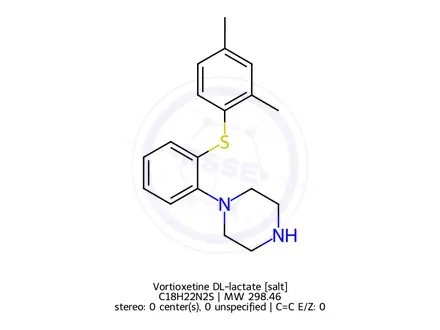 Chemical structure of Vortioxetine HBr