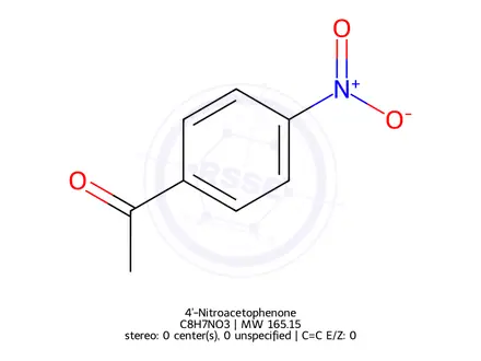 Chemical structure of 4'-Nitroacetophenone