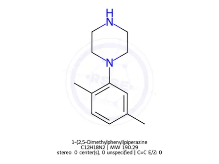 Chemical structure of 1-(2,5-Dimethylphenyl)piperazine