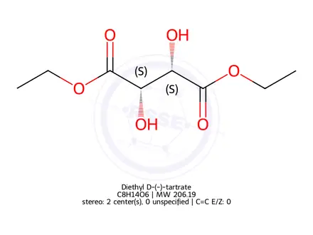Chemical structure of Diethyl D-(-)-tartrate