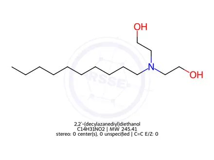 Chemical structure of 2,2`-(decylazanediyl)diethanol