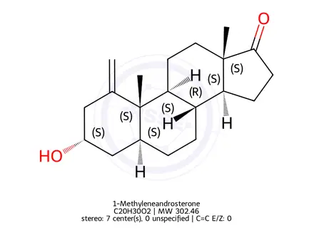 Chemical structure of 1-Methyleneandrosterone