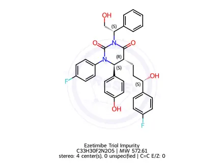 Chemical structure of Ezetimibe Triol Impurity