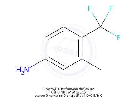 Chemical structure of 3-Methyl-4-(trifluoromethyl)aniline