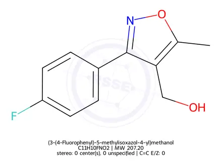 Chemical structure of (3-(4-Fluorophenyl)-5-methylisoxazol-4-yl)methanol