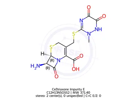 Chemical structure of Ceftriaxone Impurity E
