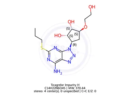 Chemical structure of Ticagrelor Impurity H