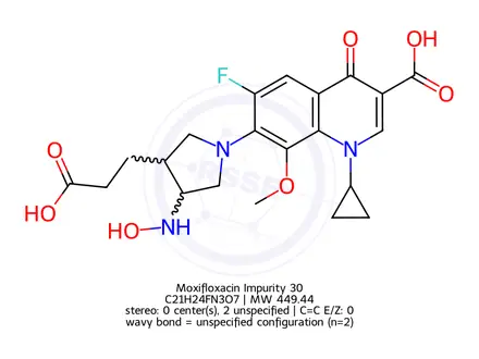 Chemical structure of Moxifloxacin Impurity 30