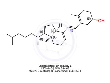 Chemical structure of Cholecalciferol EP Impurity E (Tachysterol 3)