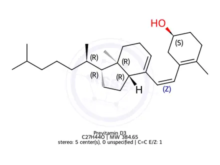 Chemical structure of Previtamin D3