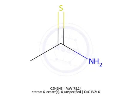 Chemical structure of Thioacetamide
