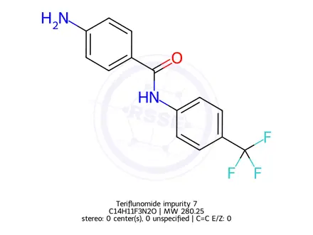 Chemical structure of Teriflunomide impurity 7