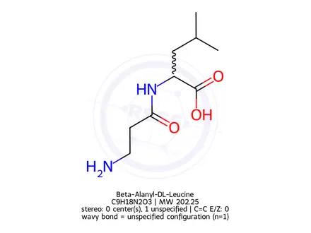 Chemical structure of Beta-Alanyl-DL-Leucine