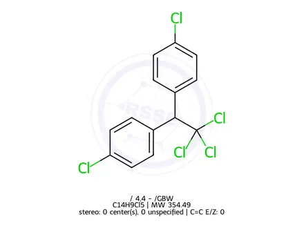 Chemical structure of p,p'-DDT
