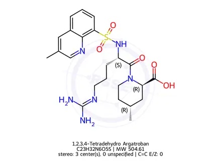 Chemical structure of Argatroban impurity C