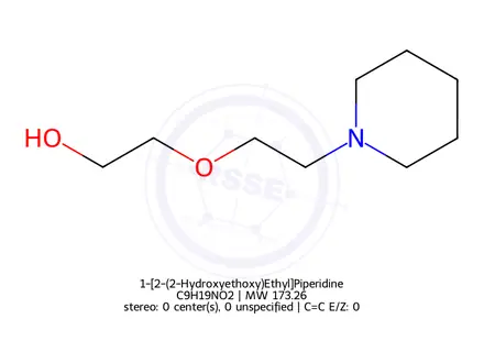 Chemical structure of 1-[2-(2-Hydroxyethoxy)Ethyl]Piperidine