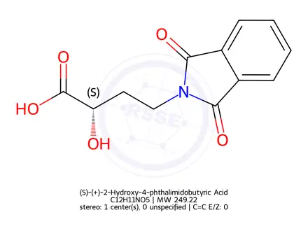 Chemical structure of (S)-(+)-2-Hydroxy-4-phthalimidobutyric Acid