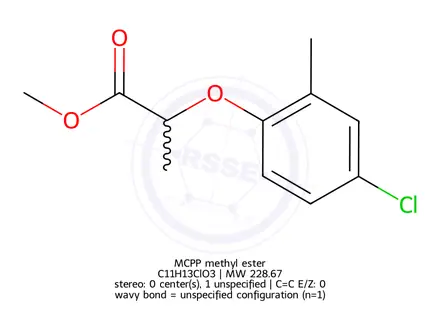 Chemical structure of MCPP methyl ester