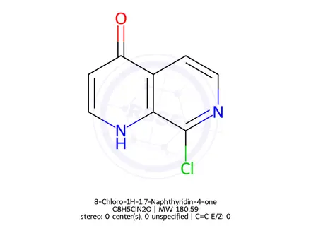 Chemical structure of 8-Chloro-1H-1,7-Naphthyridin-4-one
