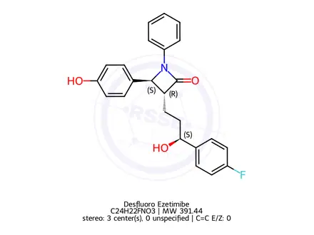 Chemical structure of Desfluoro Ezetimibe