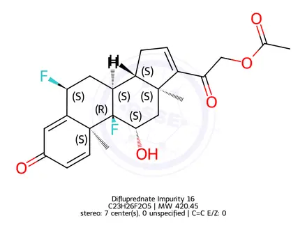 Chemical structure of Difluprednate Impurity 16