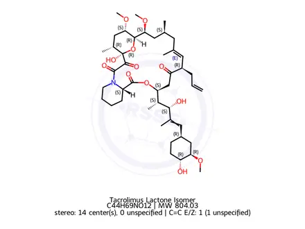 Chemical structure of Tacrolimus Lactone Isomer