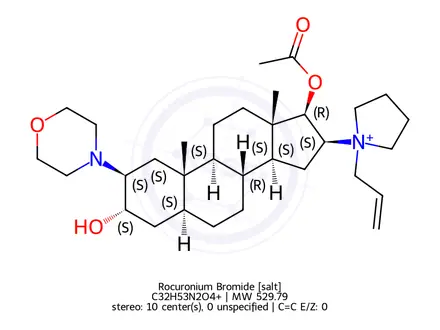 Chemical structure of Rocuronium Bromide