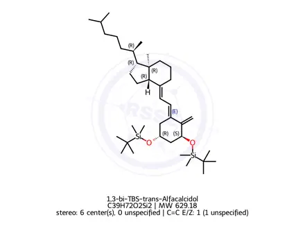 Chemical structure of 1,3-bi-TBS-trans-Alfacalcidol