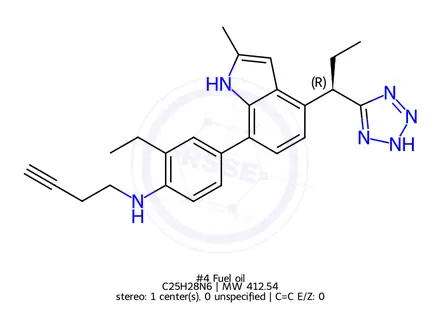 Chemical structure of #4 Fuel oil