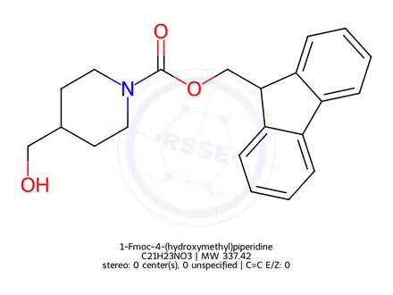 Chemical structure of 1-Fmoc-4-(hydroxymethyl)piperidine