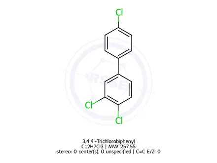 Chemical structure of 3,4,4'-Trichlorobiphenyl
