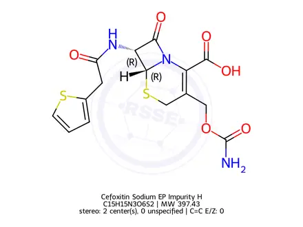 Chemical structure of Cefoxitin Sodium EP Impurity H