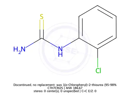Chemical structure of Discontinued, no replacement: was 1(o-Chlorophenyl)-2-thiourea (95-98%)