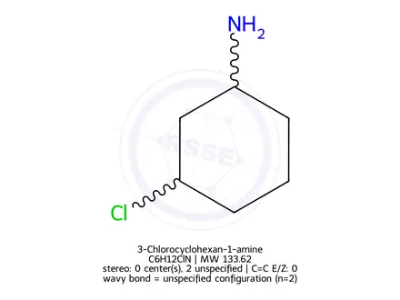 Chemical structure of 3-Chlorocyclohexan-1-amine