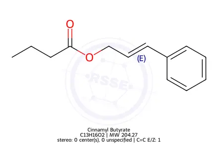 Chemical structure of Cinnamyl Butyrate