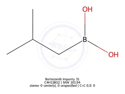 Chemical structure of isobutylboronic acid