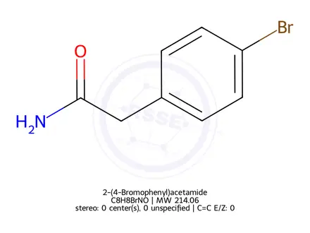 Chemical structure of 2-(4-Bromophenyl)acetamide
