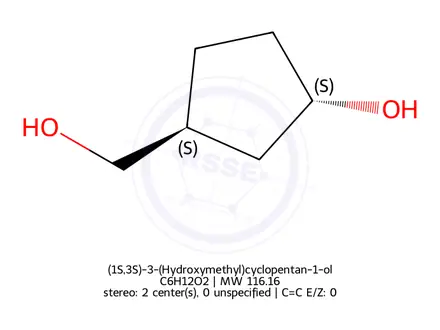 Chemical structure of (1S,3S)-3-(Hydroxymethyl)cyclopentan-1-ol