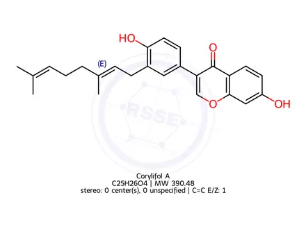 Chemical structure of Corylifol A