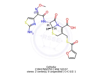Chemical structure of Ceftiofur