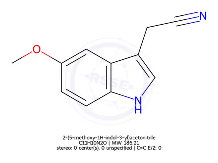 Chemical structure of 2-(5-methoxy-1H-indol-3-yl)acetonitrile