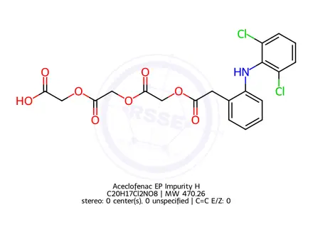 Chemical structure of Aceclofenac EP Impurity H
