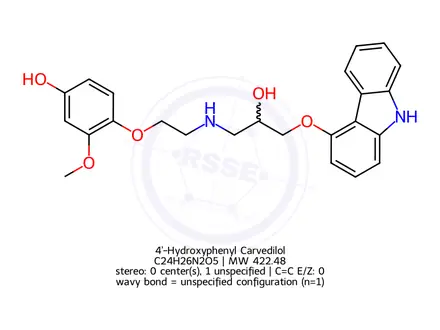 Chemical structure of 4'-Hydroxyphenyl Carvedilol