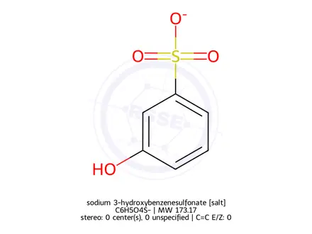Chemical structure of sodium 3-hydroxybenzenesulfonate