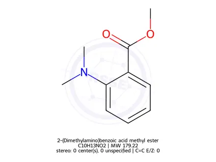 Chemical structure of 2-(Dimethylamino)benzoic acid methyl ester