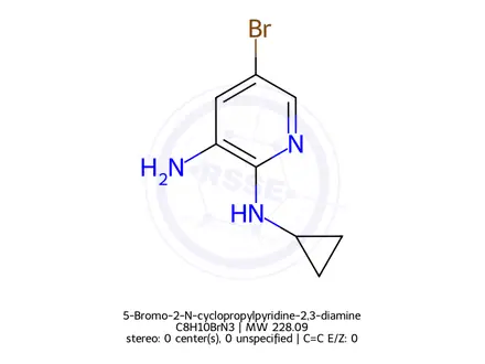 Chemical structure of 5-Bromo-2-N-cyclopropylpyridine-2,3-diamine