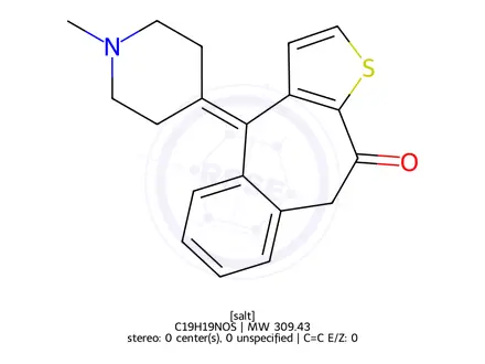 Chemical structure of Ketotifen