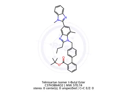 Chemical structure of Telmisartan Isomer t-Butyl Ester