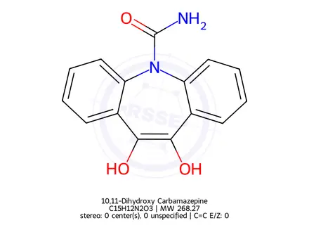 Chemical structure of 10,11-Dihydroxy Carbamazepine