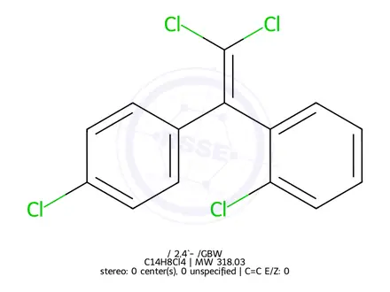 Chemical structure of o,p'-DDE